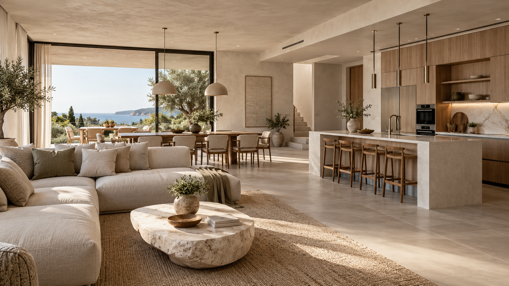 Interior de vivienda reformada con acabados contemporáneos