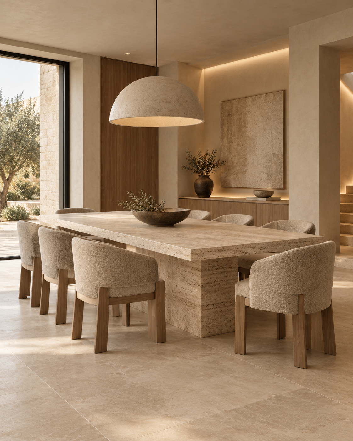 Salón comedor después de una reforma integral